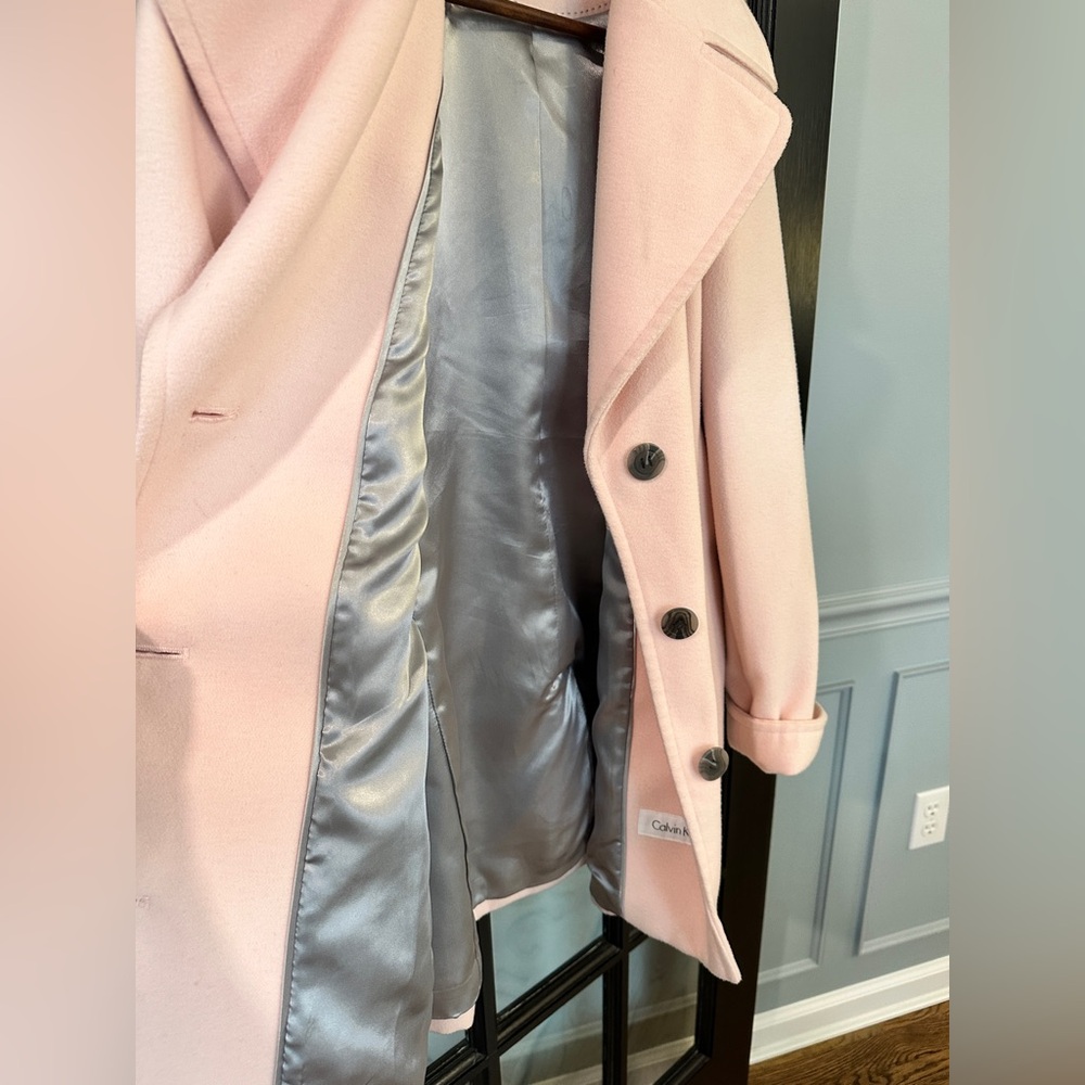 Calvin Klein Pink winter pea coat 14 - Picture 5 of 8